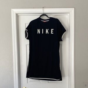 Nike Navy T-Shirt Dress with White Logo